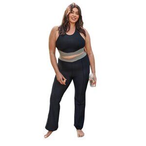 Summersalt The Cross-Waist Straight-Leg Leggings, NWT $95 Black Women’s Size 20